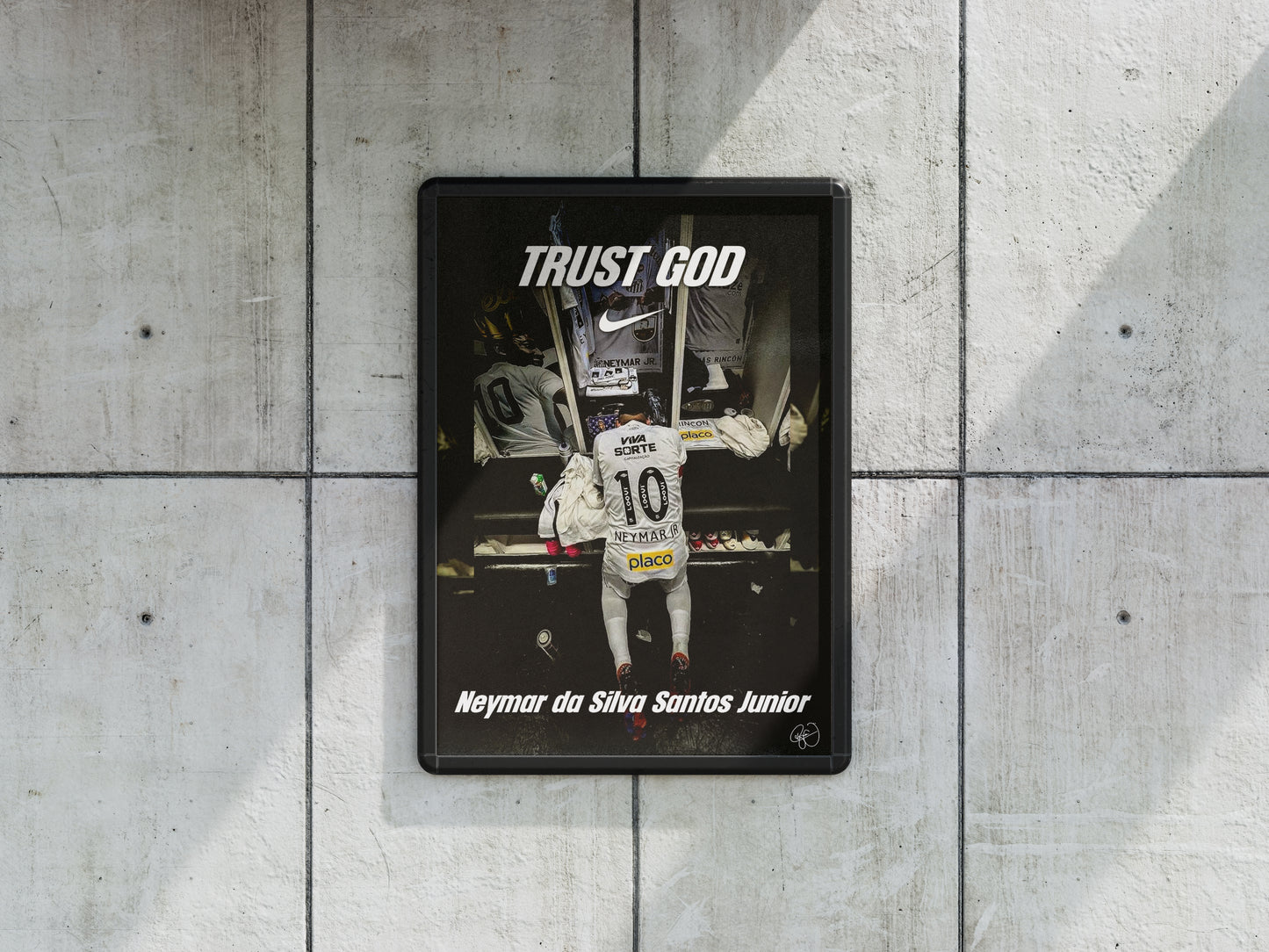 Poster Neymar TRUST GOD