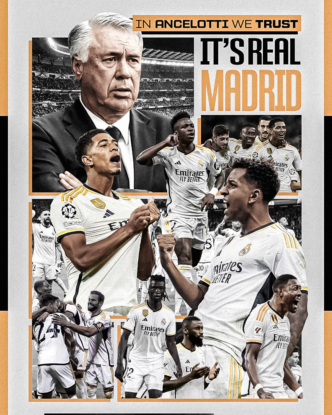 Poster Real Madrid x Carlo Anceloti A3